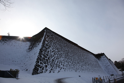 2022年元日の仙台城北壁石垣