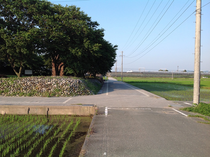 城址公園と新幹線