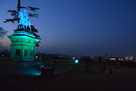 正宗公像と仙台の夜景…