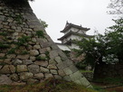 明石城、雨の中の坤櫓…