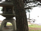 灯籠と太閤井と琵琶湖…