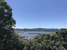天守閣跡からの琵琶湖…