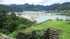 本丸から出丸越しの熊野川…