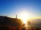 大王崎灯台と日の出…