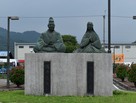浅井長政公　お市の方　銅像…