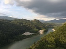 城山大橋から望む苗木城遠景…