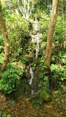 射水神社下の「古城の滝」…
