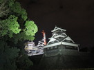 加藤神社入口から宇土櫓と天守…