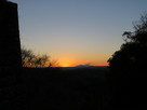 夕景、近戸門から、遠く阿蘇山