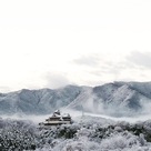 雪化粧した福知山城…