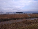 広田川から対岸のさらに向こうに城山が！