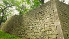 本丸跡東面の石垣…