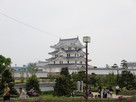 尼崎城と電線