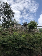 本丸搦め手の櫓台の石垣