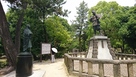 清洲公園内の信長と濃姫像…