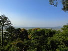 天主のあった山頂から琵琶湖の眺め　
