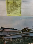 復元された銅門と初めて日本100名城のス…