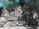 太鼓門枡形の一面の石垣