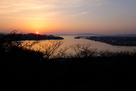 米子城からの眺望（夕陽）…