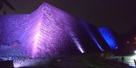 本丸北壁石垣 ライトアップ(紫色バージョ…