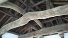 坤櫓の梁、伏見城から移築された物