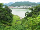 本丸から見る水ノ手と熊野川