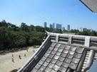 南西隅櫓から見た名古屋のビル群…