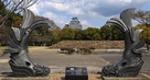 城見台公園の鯱と姫路城…