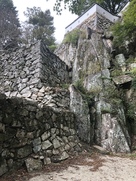 自然石と石垣のコラボ…