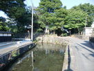 栃木城址入口と水濠…