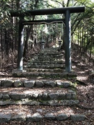 神社へ直接向かう階段