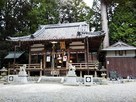 木代神社と登り口…