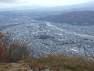 山頂から上田城を見下ろす…