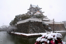雪の岸和田城