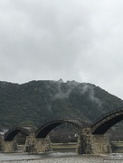 錦帯橋から岩国城を臨む…