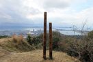 立花山山頂から博多湾を望む