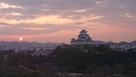 日の出と姫路城…