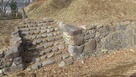 西櫓台の石垣、石段…