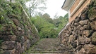 小倉山城 本丸石垣と石段…