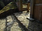 冠木門の石段の敷石…