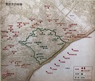 「案内板」小田原城攻囲戦の図…