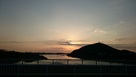 ライン大橋から眺める伊木山城…