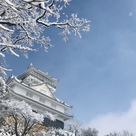 冬空に浮かぶ岐阜城…