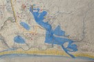 馬伏塚城付近の往時の地形図…