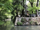 松平氏館跡の水堀と石垣