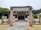 泊神社　注連鳥居と拝殿…