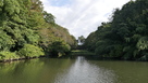 池の端壕からの本丸土橋石垣…