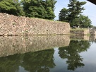 松江城　堀巡りの船からの石垣…