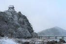犬山城雪景色と伊木山（東より）…