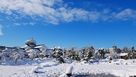 雪に覆われた庭園…